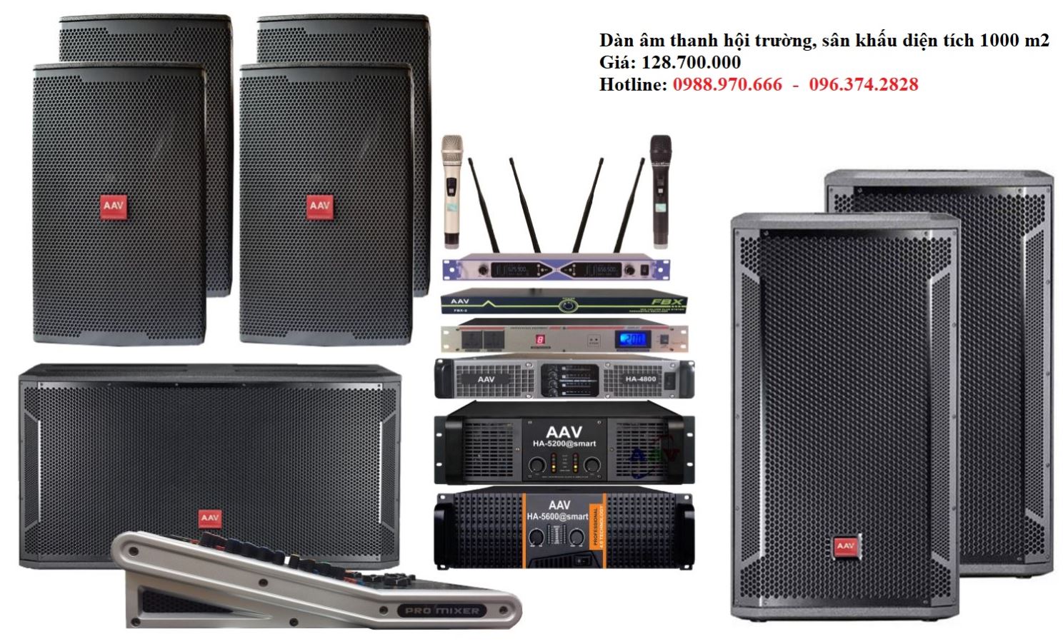 dàn âm thanh hội trường sân khấu chuyên nghiệp chất lượng cao